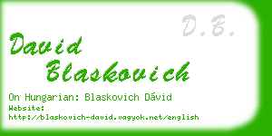 david blaskovich business card
